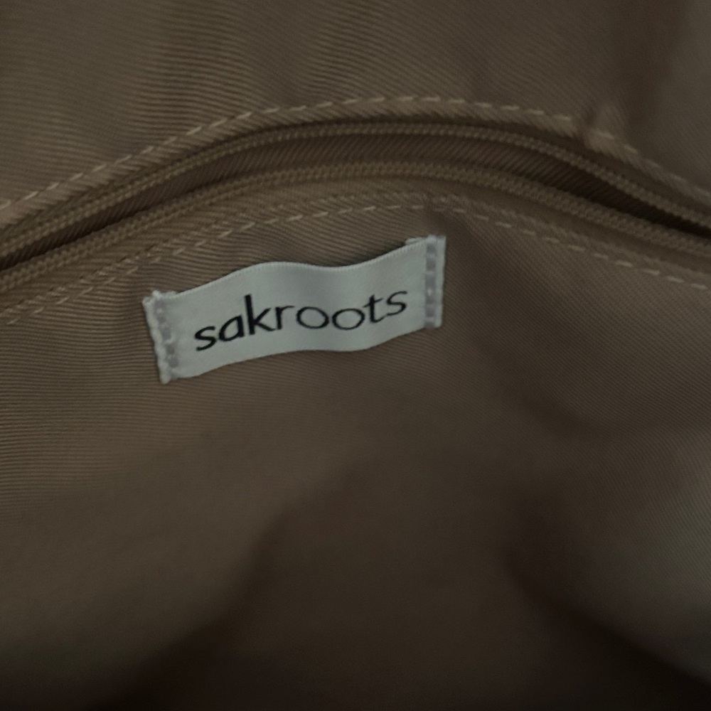 Sakroots Navy and Brown Floral Shoulder Bag - Picture 8 of 12